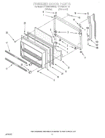 07 - Freezer Door parts for Kitchenaid Refrigerator KTRI18KAAL10 from AppliancePartsPros.com