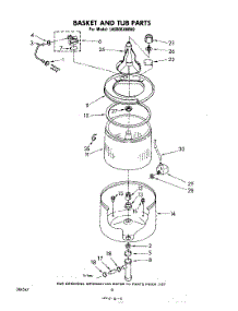 05 - Basket And Tub parts for Whirlpool Washer LA5000XMW0 from AppliancePartsPros.com