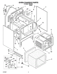 04 - Oven Chassis Parts parts for Whirlpool Range IHP33802 from AppliancePartsPros.com