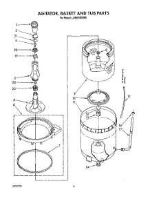 04 - Agitator, Basket And Tub parts for Whirlpool Washer LA9580XWF0 from AppliancePartsPros.com