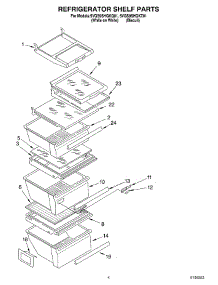 03 - Refrigerator Shelf parts for Whirlpool Refrigerator 5VGS9SHGKT01 from AppliancePartsPros.com