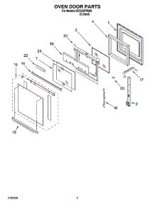02 - Oven Door Parts parts for Whirlpool Oven IBD550PRS00 from AppliancePartsPros.com