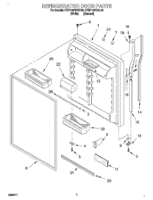 04 - Refrigerator Door parts for Kitchenaid Refrigerator KTRP18KDAL05 from AppliancePartsPros.com