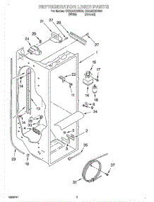 02 - Refrigerator Liner parts for Whirlpool Refrigerator CS22AEXHN00 from AppliancePartsPros.com