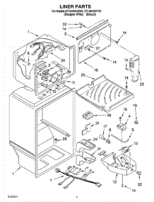 05 - Liner parts for Whirlpool Refrigerator CT18AKXKQ01 from AppliancePartsPros.com