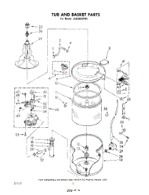 04 - Tub And Basket parts for Whirlpool Washer LA6380XPW1 from AppliancePartsPros.com