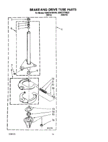 11 - Brake And Drive Tube parts for Kitchenaid Washer KAWE767WAL0 from AppliancePartsPros.com
