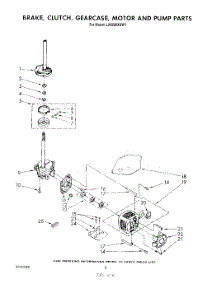 06 - Brake, Clutch, Gearcase, Motor And Pump parts for Whirlpool Washer LA5000XSW1 from AppliancePartsPros.com