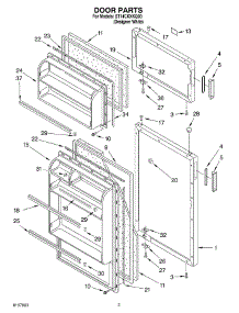 02 - Door parts for Whirlpool Refrigerator ST14CKXKQ00 from AppliancePartsPros.com