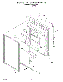 04 - Refrigerator Door parts for Whirlpool Refrigerator 3XARG477GF06 from AppliancePartsPros.com