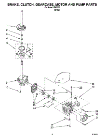 05 - Brake, Clutch, Gearcase, Motor And Pump Parts parts for Whirlpool Washer IP45002 from AppliancePartsPros.com