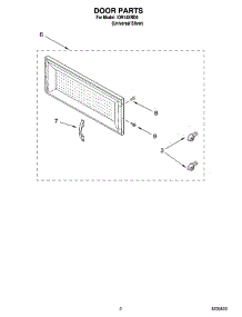 02 - Door Parts parts for Whirlpool Microwave IOR14XRD0 from AppliancePartsPros.com