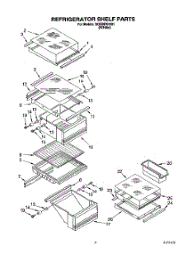 03 - Refrigerator Shelf parts for Whirlpool Refrigerator 3XKGN701001 from AppliancePartsPros.com