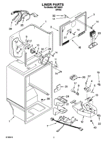 03 - Liner Parts parts for Whirlpool Refrigerator IMT188301 from AppliancePartsPros.com