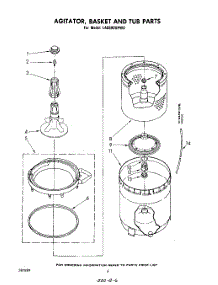 04 - Agitator, Basket And Tub parts for Whirlpool Washer LA5590XPW0 from AppliancePartsPros.com
