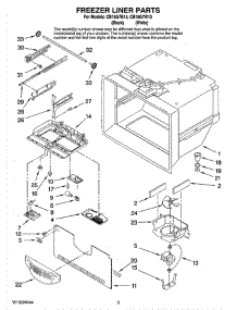 02 - Freezer Liner Parts parts for Whirlpool Refrigerator CB19G7B13 from AppliancePartsPros.com