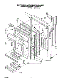 06 - Refrigerator Door parts for Kitchenaid Refrigerator KTRI18KBWH00 from AppliancePartsPros.com
