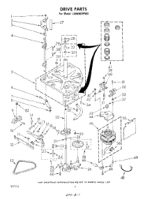 03 - Drive parts for Whirlpool Washer LA6680XPW0 from AppliancePartsPros.com