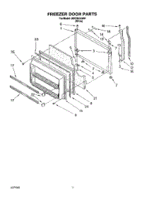 07 - Freezer Door parts for Whirlpool Refrigerator 3XKVN510001 from AppliancePartsPros.com