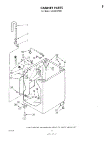 05 - Cabinet parts for Whirlpool Washer LA5380XPW0 from AppliancePartsPros.com
