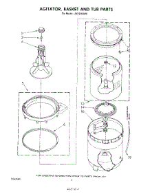05 - Agitator, Basket And Tub parts for Whirlpool Washer LA6150XSW0 from AppliancePartsPros.com