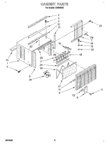 04 - Cabinet parts for Whirlpool Air Conditioner CA5WM42 from AppliancePartsPros.com
