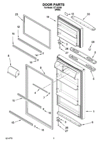 02 - Door Parts parts for Whirlpool Refrigerator IST183300 from AppliancePartsPros.com