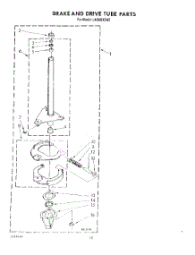 08 - Brake And Drive Tube parts for Whirlpool Washer LA9800XSW2 from AppliancePartsPros.com