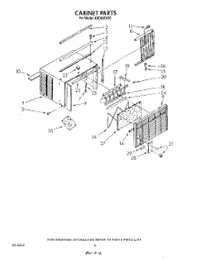 04 - Cabinet parts for Whirlpool Air Conditioner AR0600XX0 from AppliancePartsPros.com