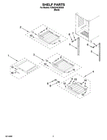 02 - Shelf Parts parts for Kitchenaid Wine Cooler KUWO24LSBX00 from AppliancePartsPros.com