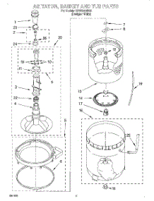 03 - Agitator, Basket And Tub parts for Whirlpool Washer SAWS800HQ0 from AppliancePartsPros.com