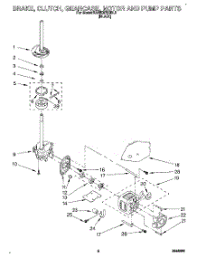 05 - Brake, Clutch, Gearcase, Motor & Pump parts for Kitchenaid Washer KAWE679BBL0 from AppliancePartsPros.com