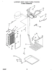 13 - Lower Unit And Tube parts for Kitchenaid Refrigerator KSSS36MDX02 from AppliancePartsPros.com
