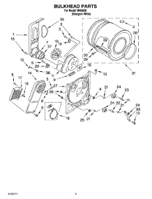 03 - Bulkhead Parts parts for Whirlpool Dryer IM80000 from AppliancePartsPros.com