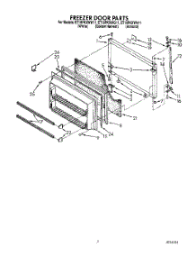 05 - Freezer Door parts for Whirlpool Refrigerator ET18PKXWG11 from AppliancePartsPros.com