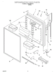 05 - Refrigerator Door parts for Whirlpool Refrigerator 3XKVN600F00 from AppliancePartsPros.com