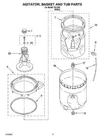 03 - Agitator, Basket And Tub Parts parts for Whirlpool Washer IP41000 from AppliancePartsPros.com