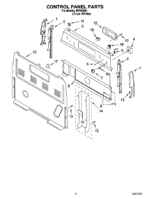 02 - Control Panel Parts parts for Whirlpool Range IMP85800 from AppliancePartsPros.com