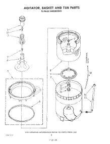 05 - Agitator, Basket And Tub parts for Kitchenaid Washer KAWE800SWH1 from AppliancePartsPros.com