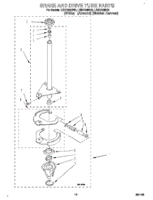 08 - Brake And Drive Tube parts for Whirlpool Washer LSR7233BW2 from AppliancePartsPros.com