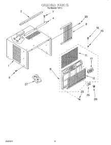 04 - Cabinet parts for Whirlpool Air Conditioner RA611 from AppliancePartsPros.com