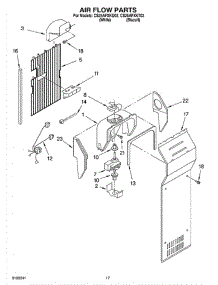 10 - Air Flow Parts parts for Whirlpool Refrigerator CS25AFXKT02 from AppliancePartsPros.com