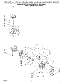 05 - Brake, Clutch, Gearcase, Motor & Pump parts for Whirlpool Washer 4LBR7255AN1 from AppliancePartsPros.com