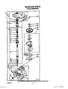11 - Gearcase parts for Kitchenaid Washer KAWE800TWH0 from AppliancePartsPros.com