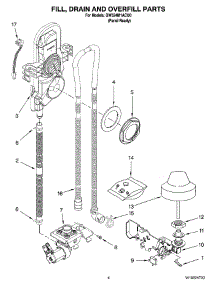 04 - Fill, Drain And Overfill Parts parts for Whirlpool Dishwasher DW524M1ACU0 from AppliancePartsPros.com