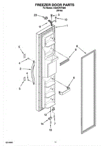 07 - Freezer Door Parts parts for Whirlpool Refrigerator CS25CFXTQ00 from AppliancePartsPros.com
