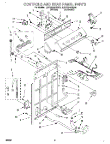 02 - Controls And Rear Panel parts for Whirlpool Washer LSP9245BN0 from AppliancePartsPros.com