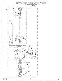07 - Brake And Drive Tube parts for Whirlpool Washer CAWB427JQ1 from AppliancePartsPros.com