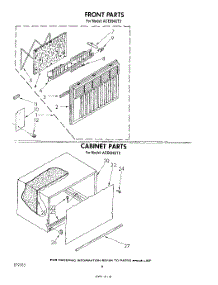 04 - Front, Cabinet parts for Whirlpool Air Conditioner ACE094XT0 from AppliancePartsPros.com