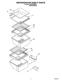 03 - Refrigerator Shelf Parts parts for Whirlpool Refrigerator IS25AFXRD02 from AppliancePartsPros.com